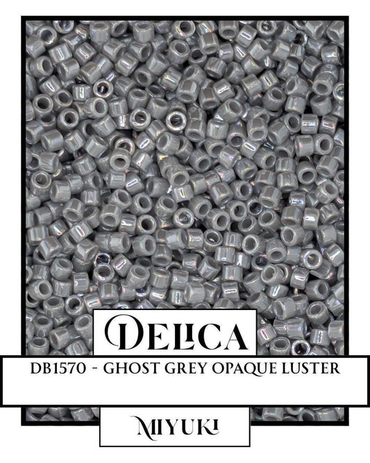 DB1570-Miyuki Delica 11/0:Ghost Grey O/L (7 gram pkg ~1400 Pcs)