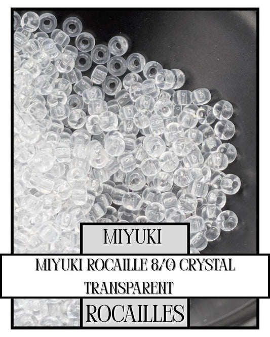 8-0131 Miyuki Rocaille 8/0 | Crystal Transparent 20g