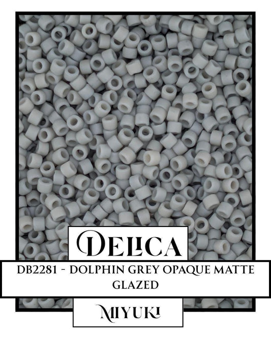 DB2281-Miyuki Delica 11/0:Dolphin Grey O/MA/GL (7 gram pkg ~1400 Pcs)