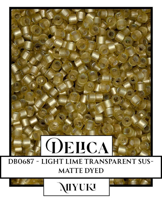 DB0687-Miyuki Delica 11/0:Light Lime T/SL/S-MA (D) (7 gram pkg ~1400 Pcs)