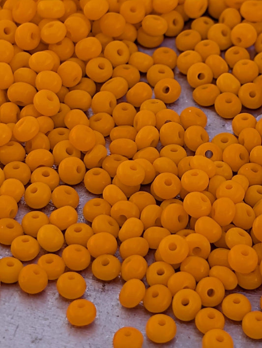 Opaque Orange  | Preciosa Ornela Seed Beads | Size 10/0 | 15g Pkg  ~1425 pcs