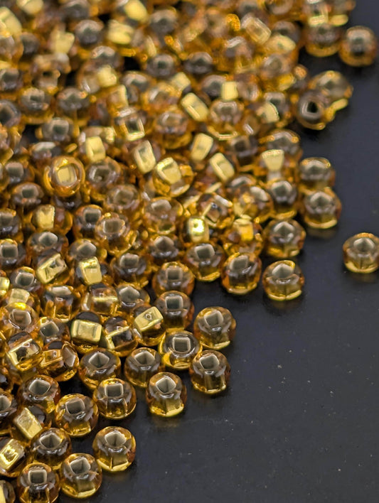 Transparent Silver-Lined Topaz  | Preciosa Ornela Seed Beads | Size 10/0 | 15g Pkg  ~1425 pcs