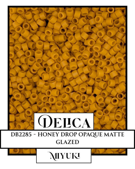 DB2285-Miyuki Delica 11/0:Honey Drop O/MA/GL (7 gram pkg ~1400 Pcs)