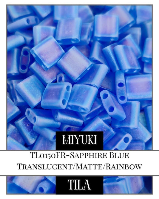 TL0150FR-Miyuki Tila Beads:Sapphire Blue T/MA/R (7.5g pkg)