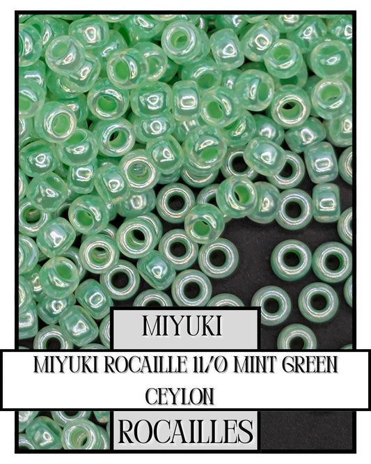 11-0520 Miyuki Rocailles 11/0 | Mint Green Ceylon 20g