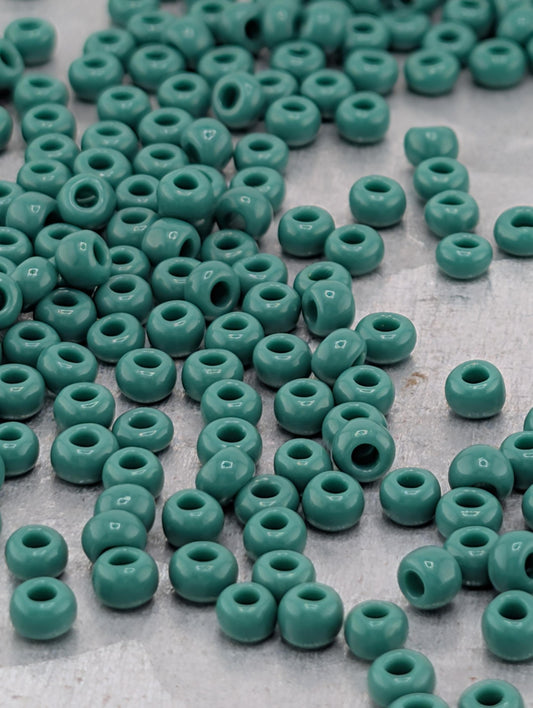 Opaque Green | Preciosa Ornela Seed Beads | Size 8/0 | 15g Pkg ~630 pcs