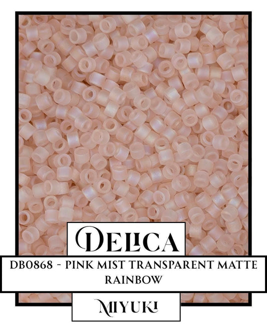 DB0868-Miyuki Delica 11/0:Pink Mist T/MA/R (7 gram pkg ~1400 Pcs)