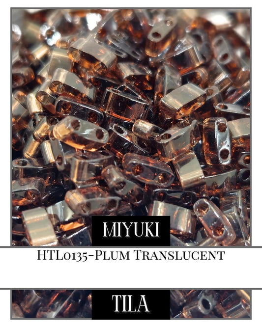 HTL0135-Miyuki Tila Beads:PlumT (7.5g pkg)