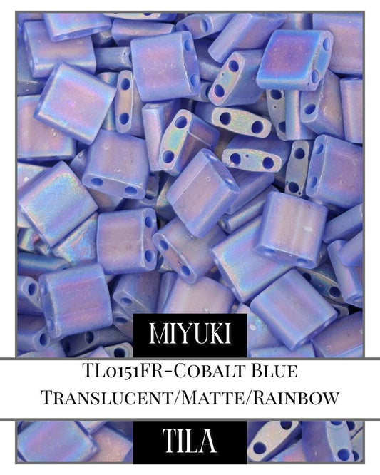 TL0151FR-Miyuki Tila Beads:Cobalt Blue T/MA/R (7.5g pkg)