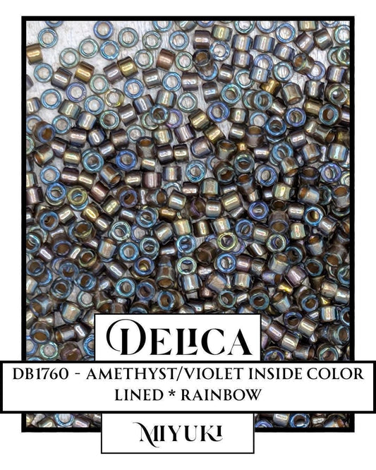 DB1760-Miyuki Delica 11/0:Amethyst/Violet ICL*/R (7 gram pkg ~1400 Pcs)