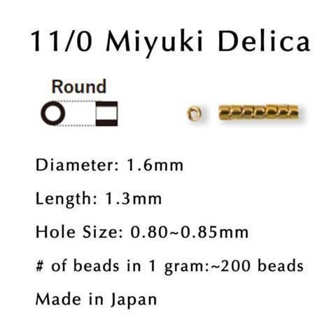 DB0235-Miyuki Delica 11/0:0 (7 gram pkg ~1400 Pcs)