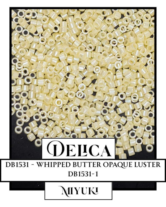 DB1531-Miyuki Delica 11/0:Whipped Butter O/L DB1531-1 (7 gram pkg ~1400 Pcs)