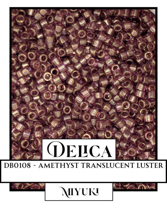 DB0108-Miyuki Delica 11/0:Amethyst T/L (7 gram pkg ~1400 Pcs)
