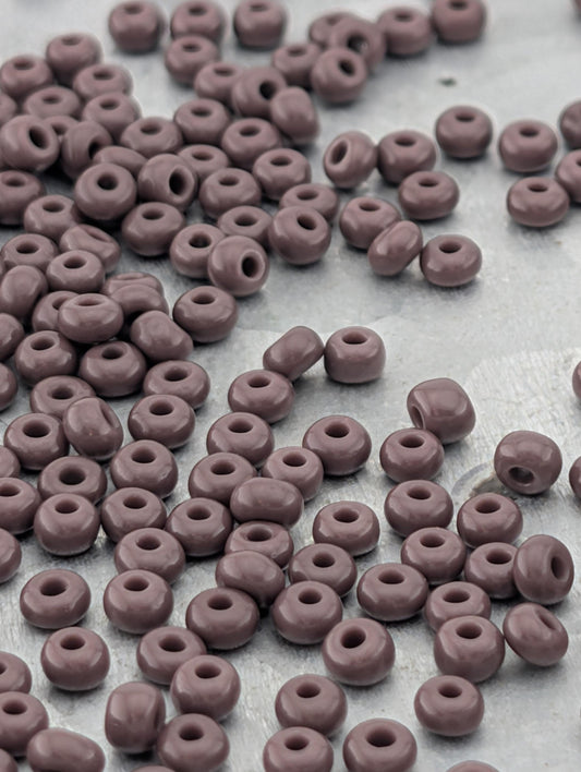 Opaque Dark Mauve | Preciosa Ornela Seed Beads | Size 8/0 | 15g Pkg ~630 pcs