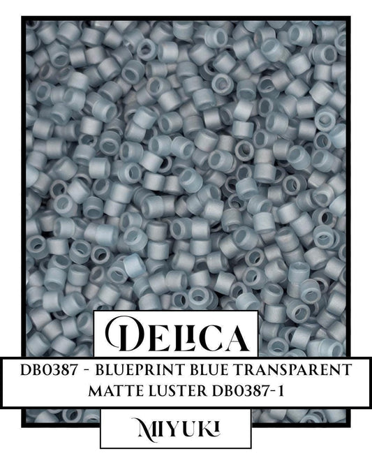 DB0387-Miyuki Delica 11/0:Blueprint Blue T/MA/L DB0387-1 (7 gram pkg ~1400 Pcs)