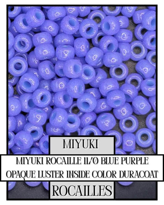 11-1477 Miyuki Rocailles 11/0 | Blue/Purple Opaque Luster/Inside Color Lined (D) 20g