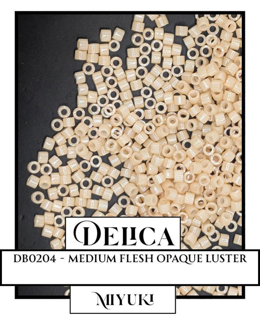 DB0204-Miyuki Delica 11/0:Medium Flesh O/L (7 gram pkg ~1400 Pcs)