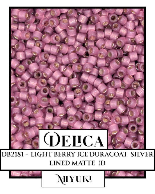 DB2181-Miyuki Delica 11/0:Light Berry Ice DC SL MA (D (7 gram pkg ~1400 Pcs)