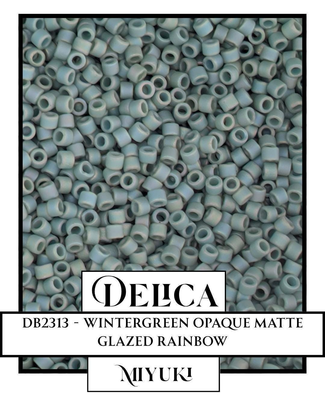 DB2313-Miyuki Delica 11/0:Wintergreen O/MA/GL/R (7 gram pkg ~1400 Pcs)