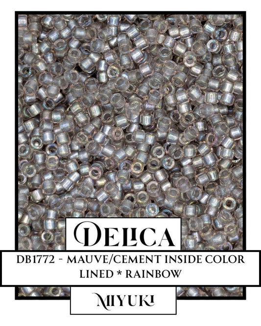DB1772-Miyuki Delica 11/0:Mauve/Cement ICL*/R (7 gram pkg ~1400 Pcs)