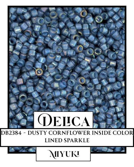 DB2384-Miyuki Delica 11/0:Dusty Cornflower ICL/R (D) (7 gram pkg ~1400 Pcs)