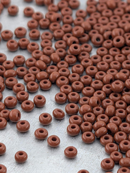 Opaque Brown  | Preciosa Ornela Seed Beads | Size 10/0 | 15g Pkg  ~1425 pcs