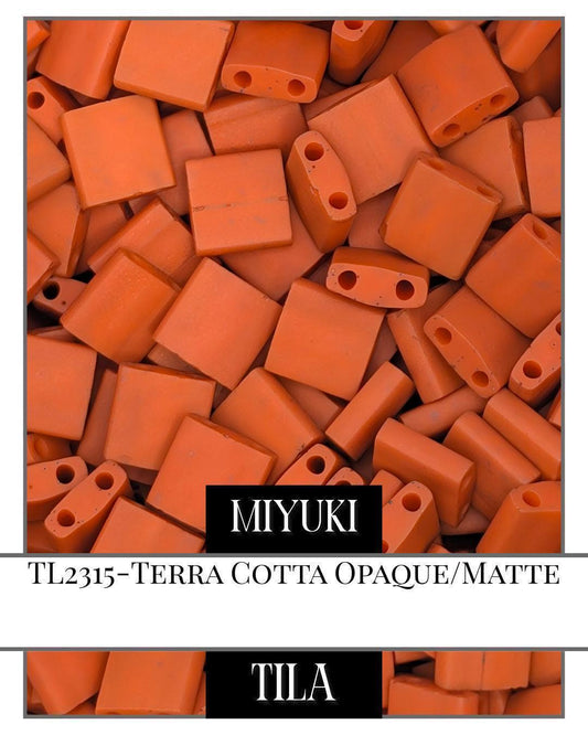 TL2315-Miyuki Tila Beads:Terra Cotta O/MA (7.5g pkg)