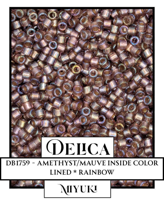DB1759-Miyuki Delica 11/0:Amethyst/Mauve ICL*/R (7 gram pkg ~1400 Pcs)