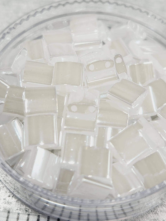 TL0511-Miyuki Tila Beads:White C (7.5g pkg)