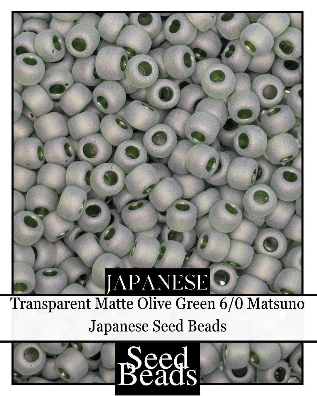5614SB Transparent Matte Olive Green 6/0 (15g Pkg)
