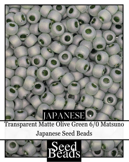 5614SB Transparent Matte Olive Green 6/0 (15g Pkg)