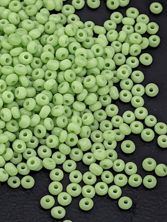 Opaque Pale Green  | Preciosa Ornela Seed Beads | Size 10/0 | 15g Pkg  ~1425 pcs