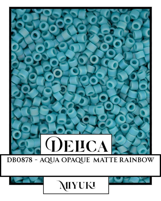 DB0878-Miyuki Delica 11/0:Aqua O/MA/R (7 gram pkg ~1400 Pcs)
