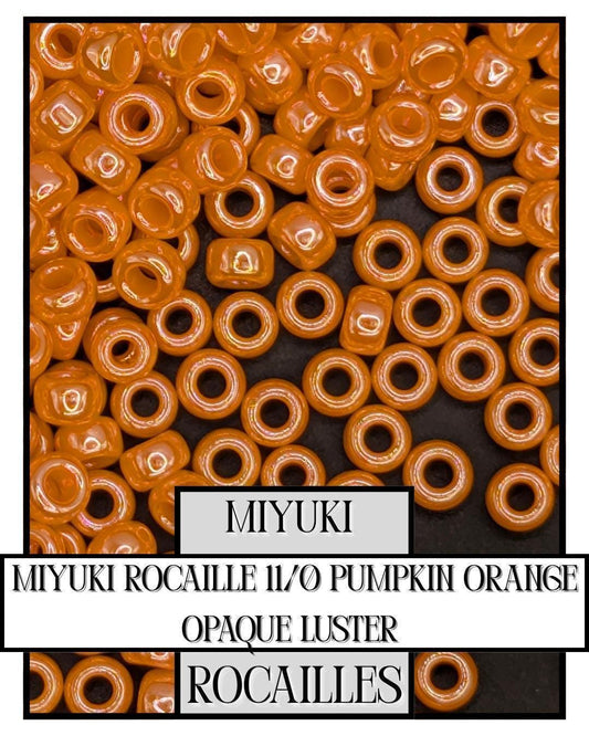 11-0423 Miyuki Rocailles 11/0 | Pumpkin Orange Opaque Luster 20g