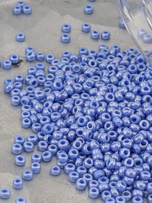 Opaque Medium Blue Luster  | Preciosa Ornela Seed Beads | Size 10/0 | 15g Pkg  ~1425 pcs