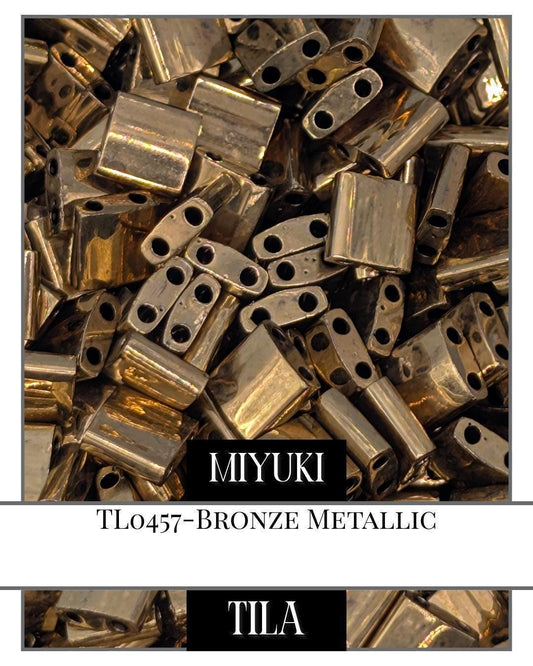 TL0457-Miyuki Tila Beads:Bronze M (7.5g pkg)