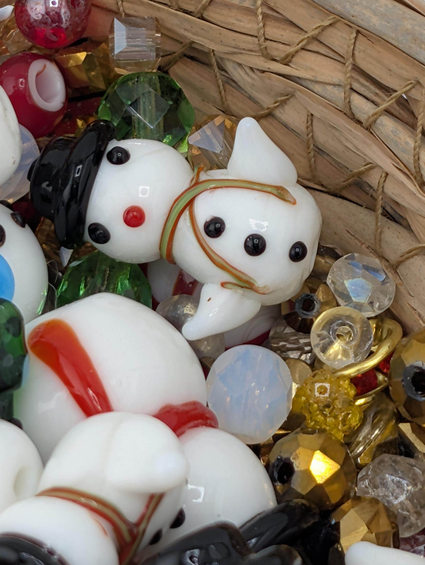 Christmas Glass Bead & Charm Soup: ALL GLASS DIY Jewelry Making Supplies (30g Pkg)