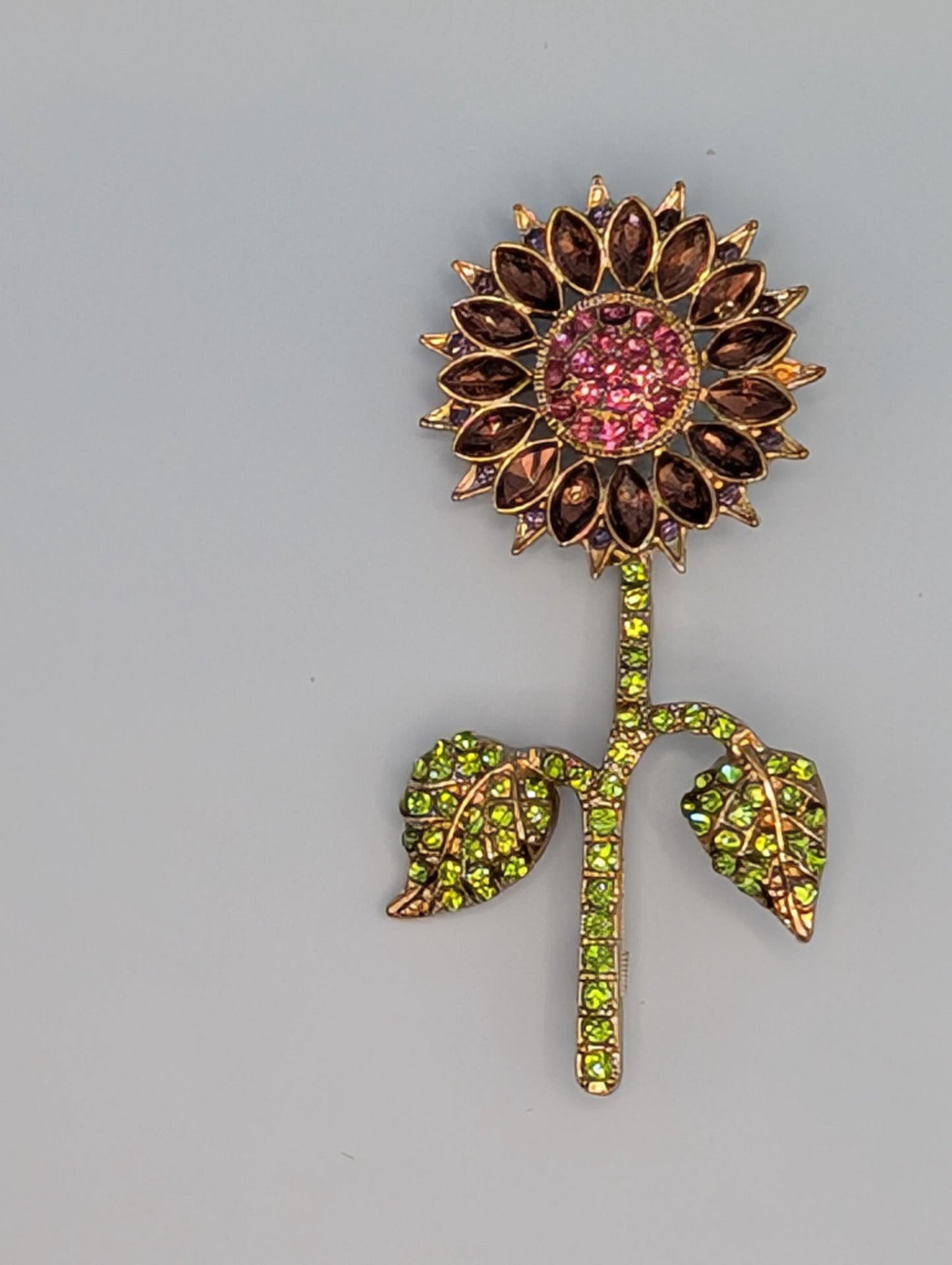 Golden Plate Sunflower  Brooch