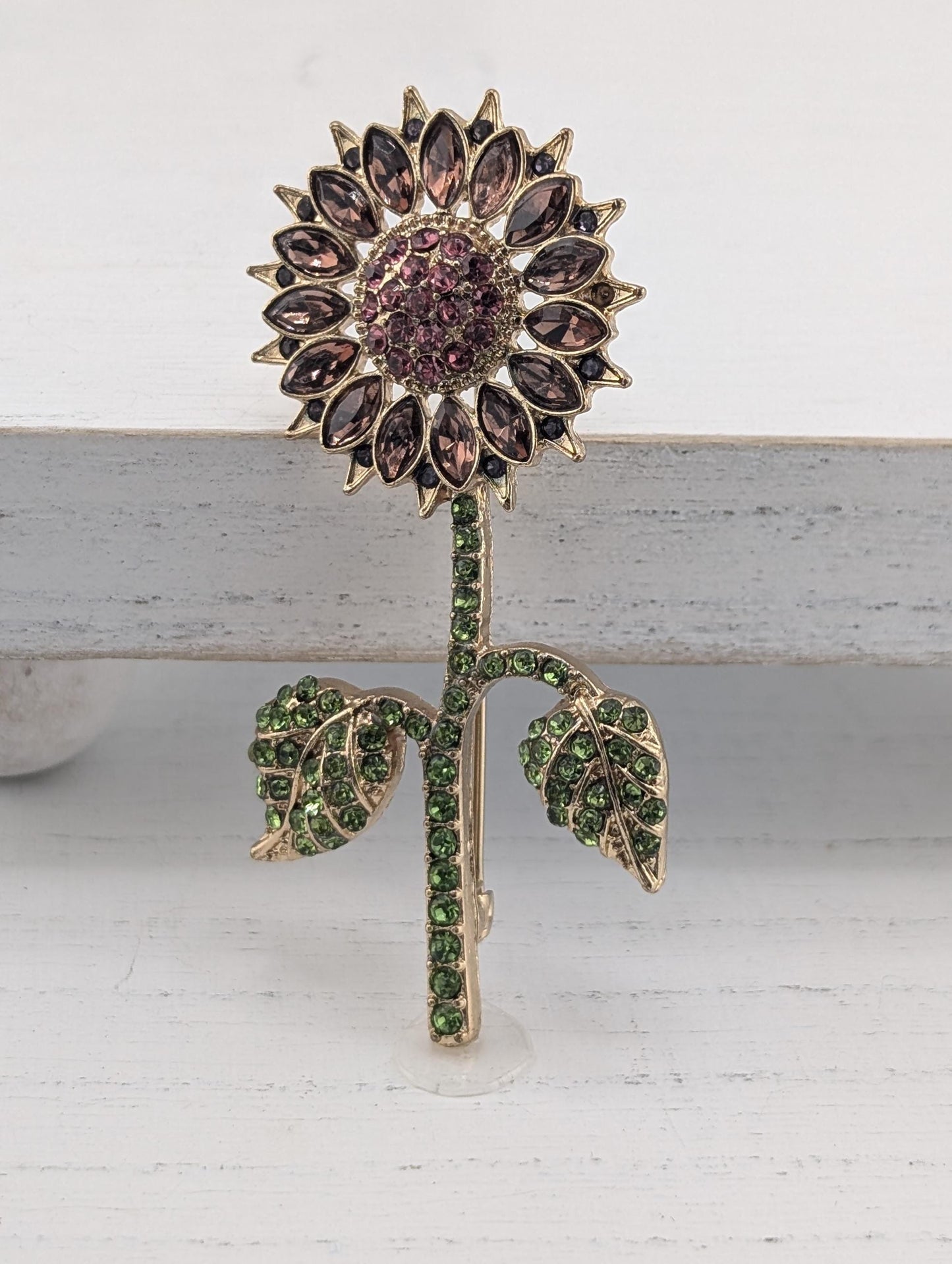 Golden Plate Sunflower  Brooch