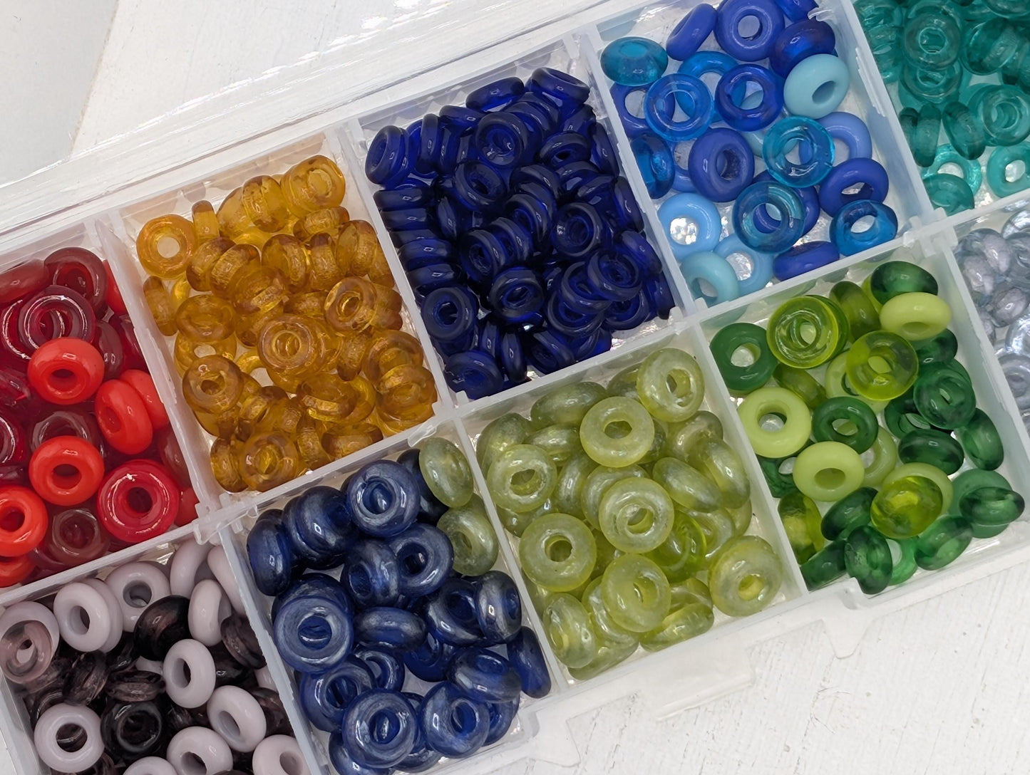 Assorted Round Glass Spacer Beads  - Glass Beads For Jewelry Making