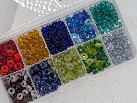 Assorted Round Glass Spacer Beads  - Glass Beads For Jewelry Making