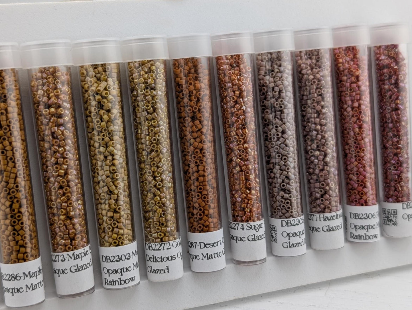 MEGA SALE: 35% OFF! Velvet Harvest 10-Color Palette Miyuki Delica Beads Set (6g Tubes) | Matte Opaque Glazed Collection