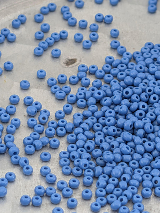 Opaque Denim Blue | Preciosa Ornela Seed Beads | Size 11/0 | 15g Pkg ~630 pcs