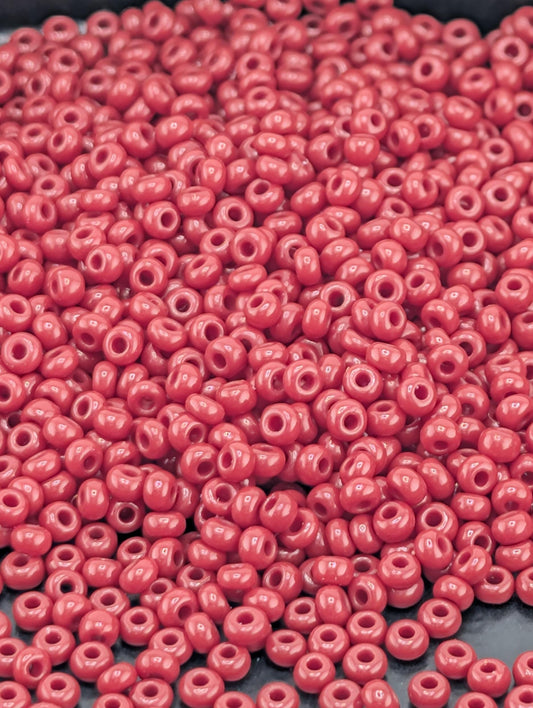 Opaque Dark Red | Preciosa Ornela Seed Beads | Size 11/0 | 15g Pkg ~630 pcs