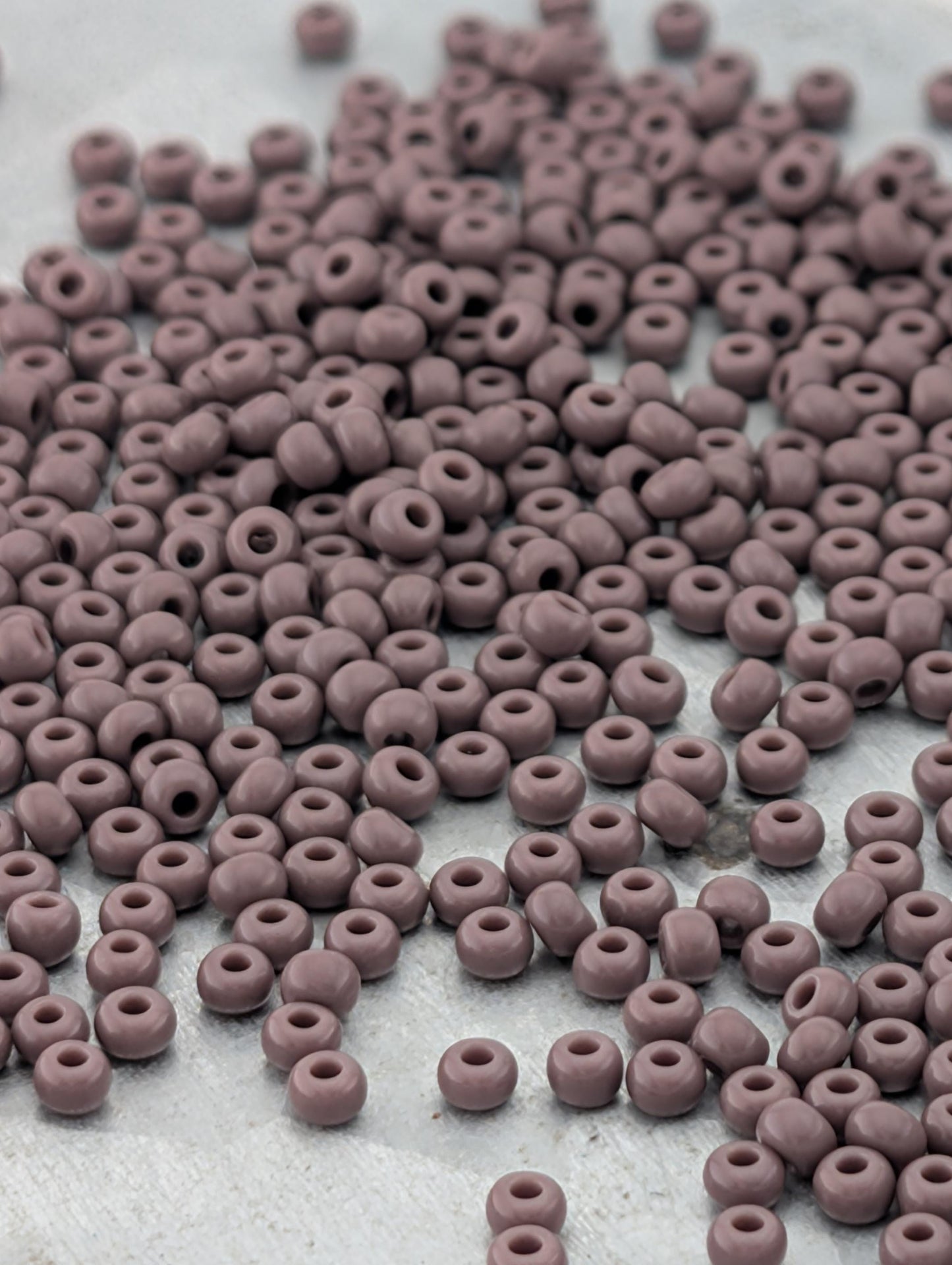 Opaque Dark Mauve | Preciosa Ornela Seed Beads | Size 11/0 | 15g Pkg ~630 pcs
