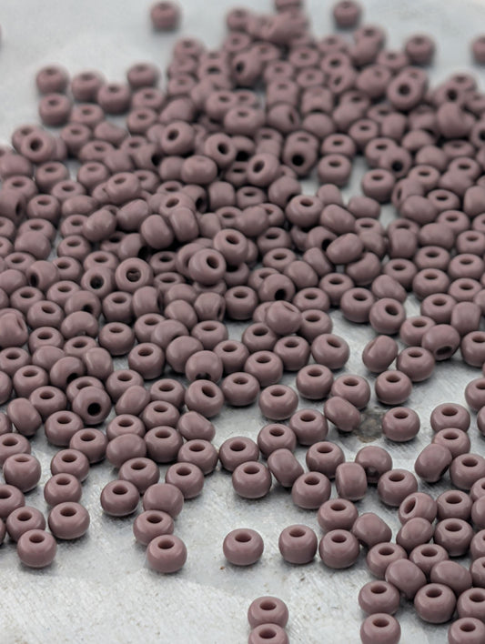 Opaque Dark Mauve | Preciosa Ornela Seed Beads | Size 11/0 | 15g Pkg ~630 pcs