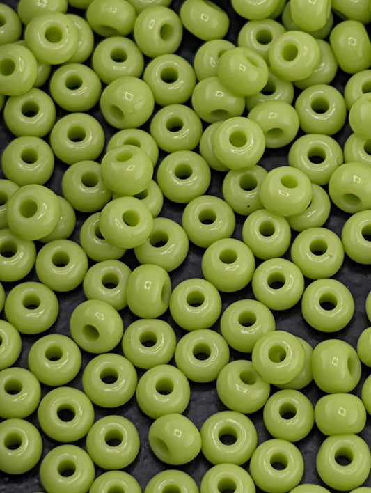 Opaque Lime Green | Preciosa Ornela Seed Beads | Size 11/0 | 15g Pkg ~630 pcs