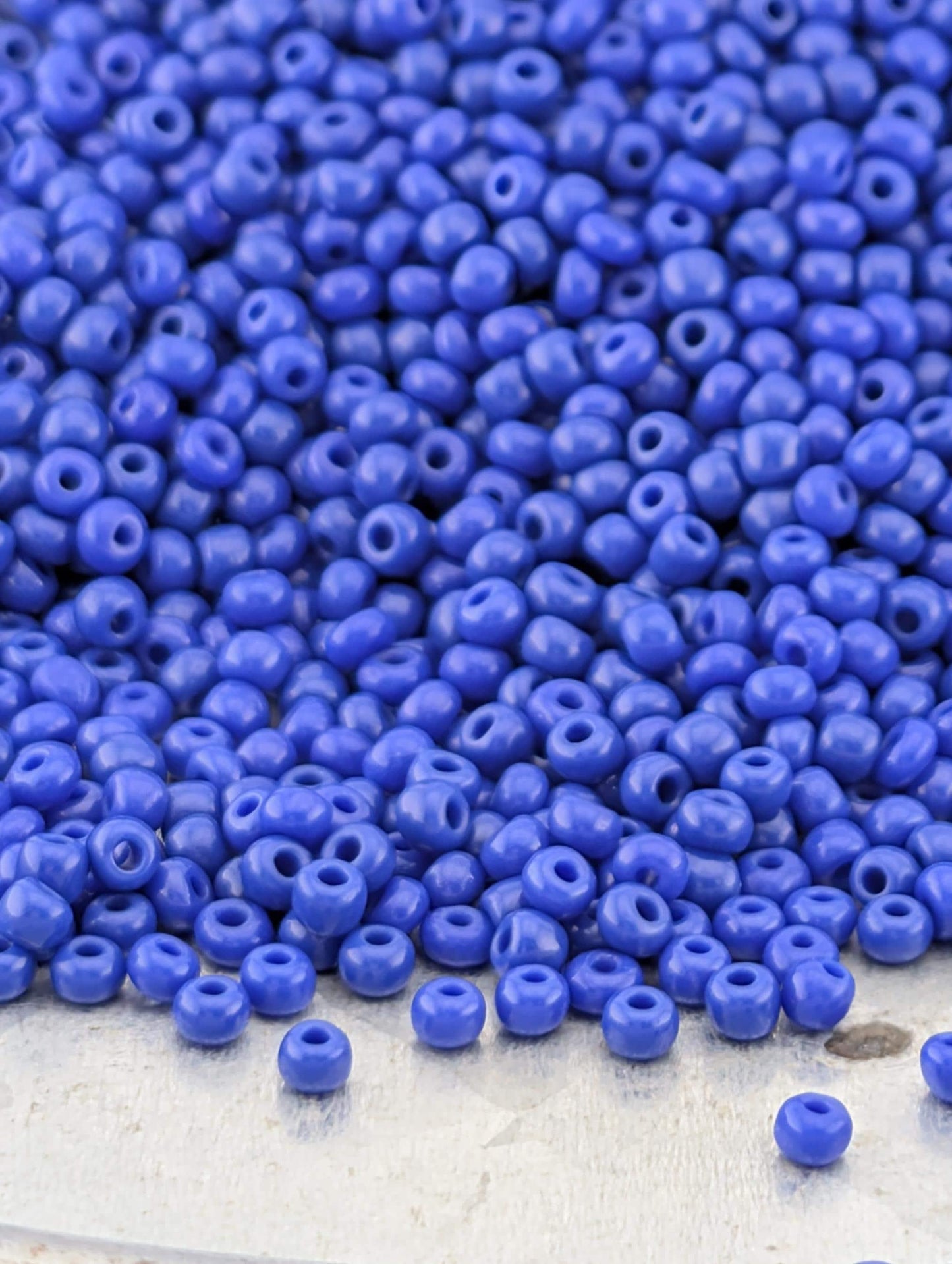 Opaque Blue Lapis | Preciosa Ornela Seed Beads | Size 11/0 | 15g Pkg ~630 pcs