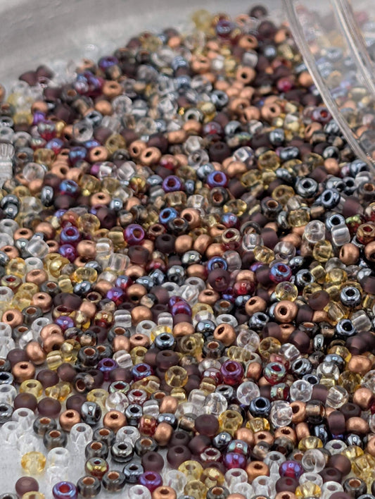 Czech Mix Copper | Preciosa Ornela Seed Beads | Size 11/0 | 15g Pkg ~630 pcs