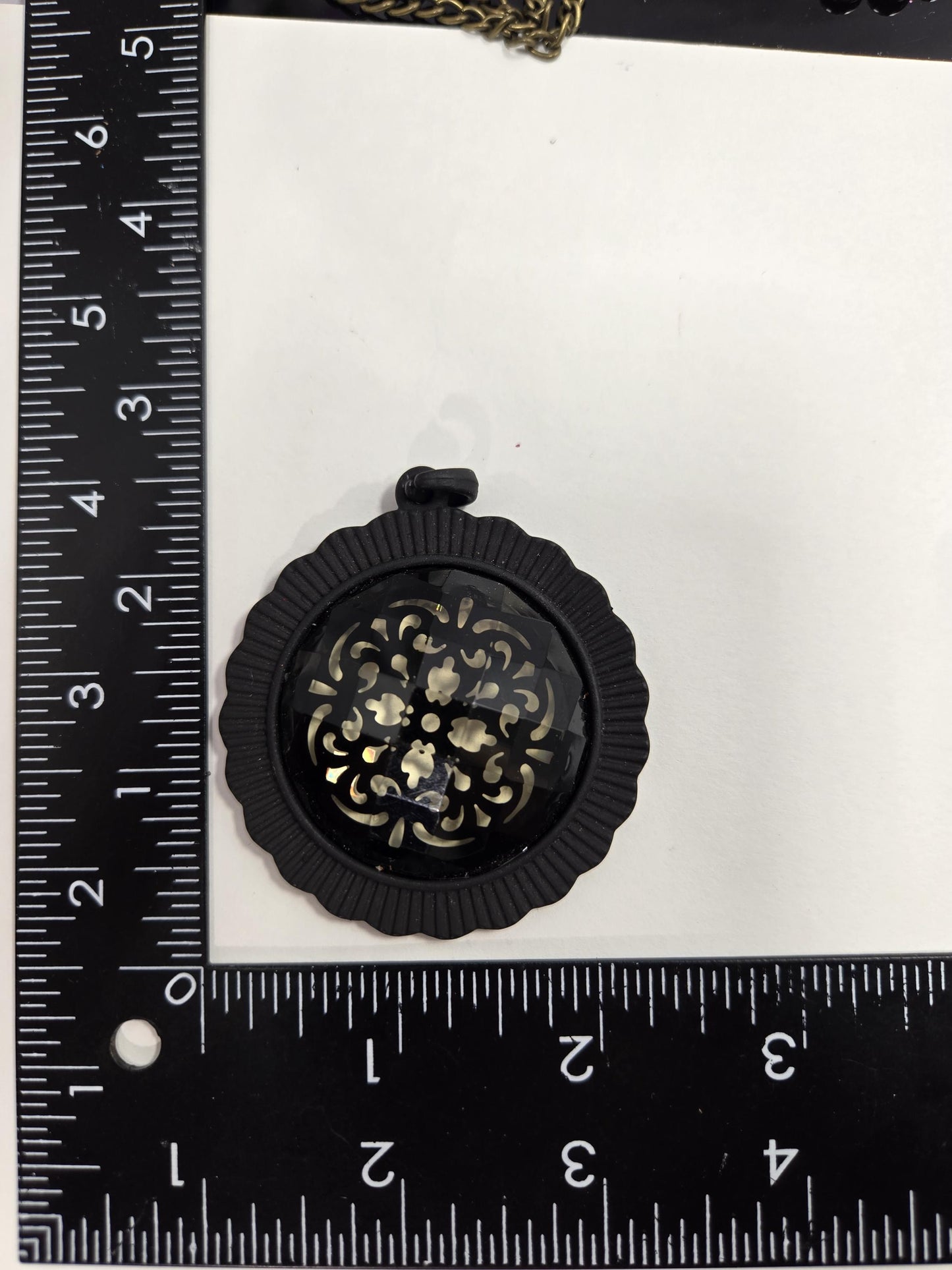 bold Goth vintage style black Pendant